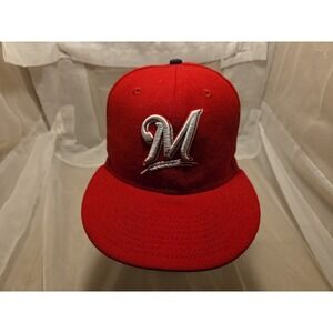 "New Era Milwaukee Brewers snapback hat, red, USA flag Milwaukee Brewers patch